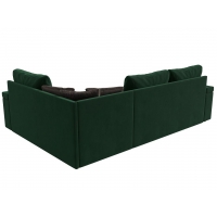 Угловой диван Николь (велюр зелёный коричневый) - Изображение 3